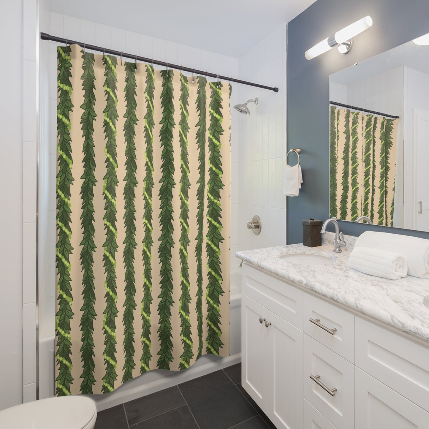 Maile & Mokihana Shower Curtain