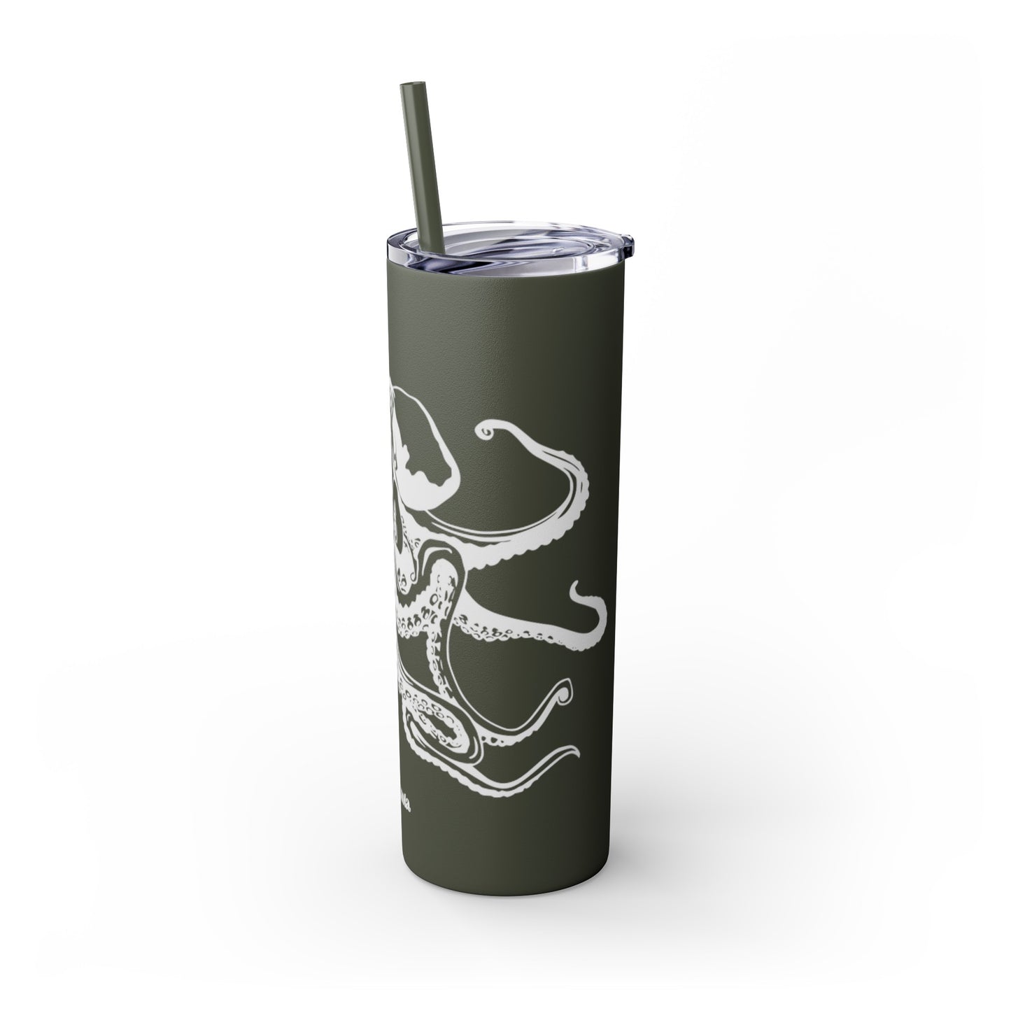 He'e Skinny Tumbler with Straw, 20oz