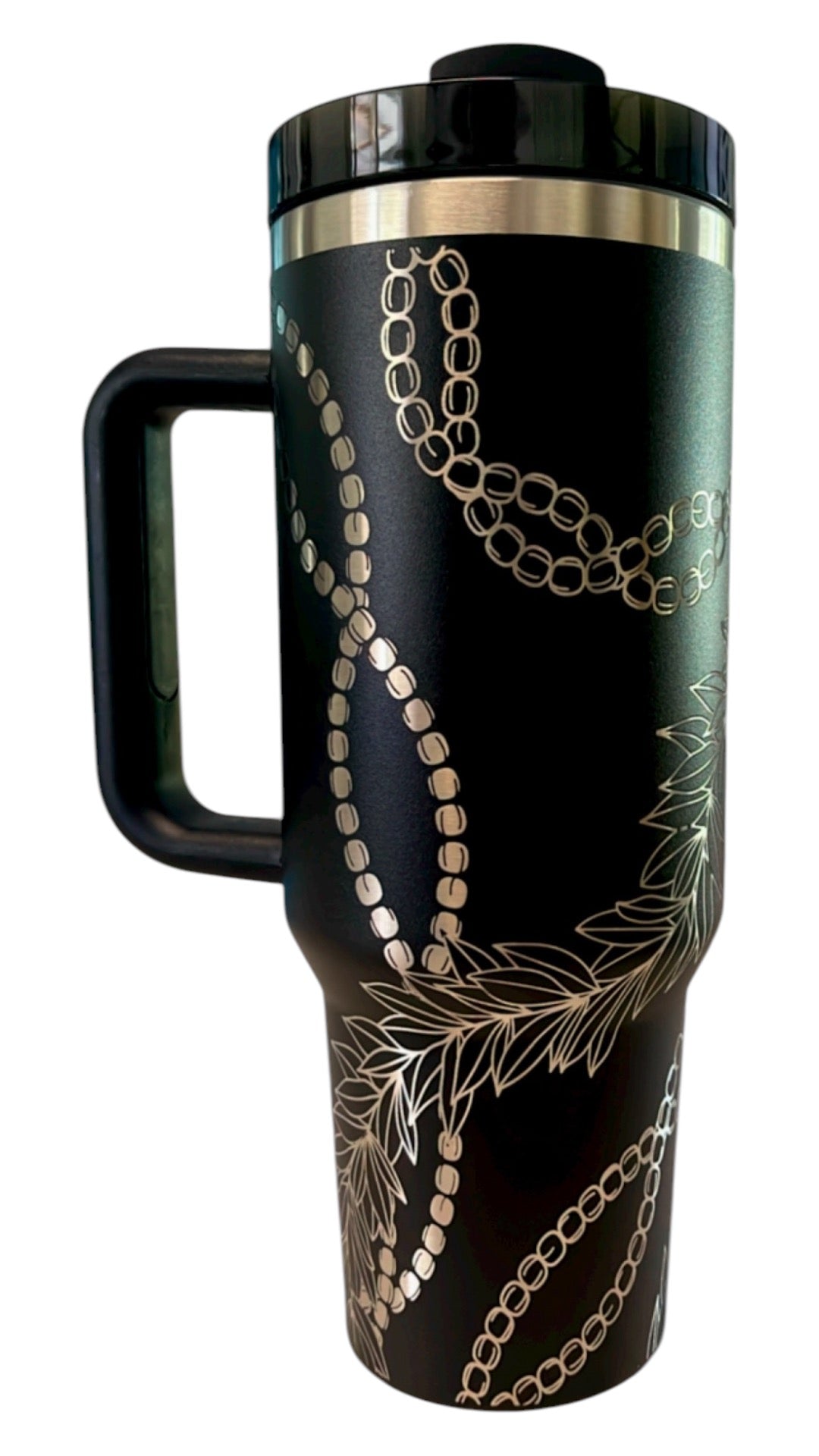 Maile & Mokihana Lei Engraved Cup
