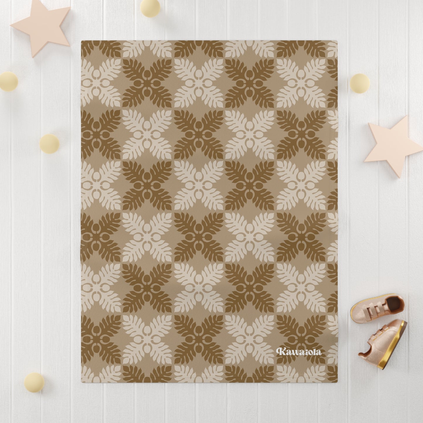 Ulu Quilt Pattern Soft Fleece Baby Blanket
